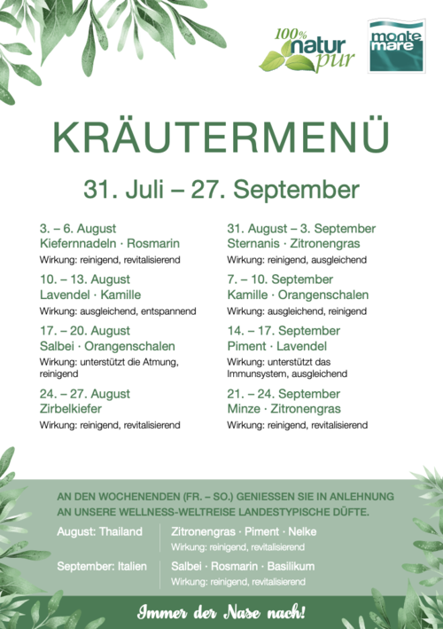 Kraeutermenue August