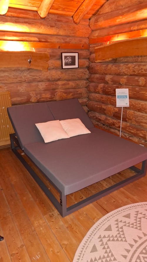 Relaxbett in der Kräuterlounge