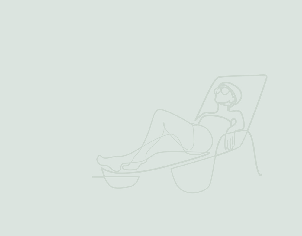 Relaxbett im Sauna-Innenbereich