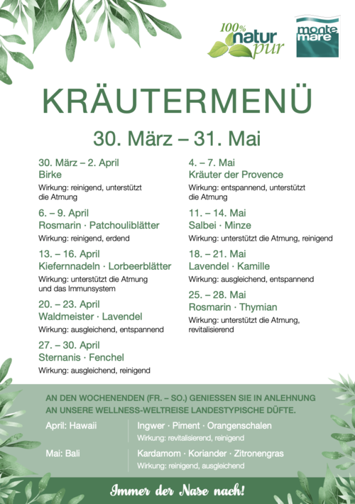 Kraeutermenue März Mai
